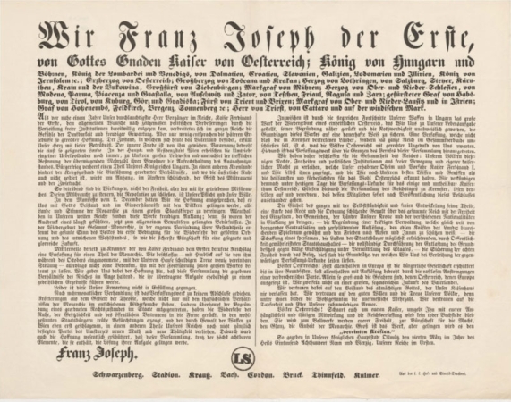 Císařský manifest o rozpuštění sněmu v Kroměříži