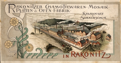 Rakovnická keramická továrna na přelomu 19. a 20. století