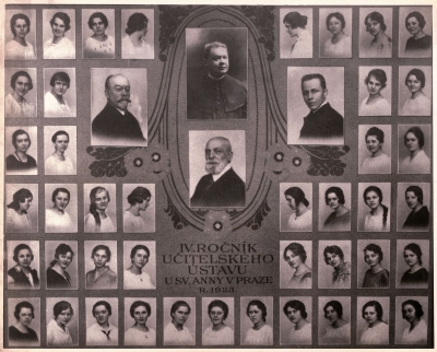 Učitelský ústav sv. Anny v Ječné ulici, školní tablo