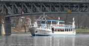 Die Elbe von Bord des Schiffes Porta Bohemica