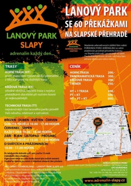 Lanový park Slapy otevřen