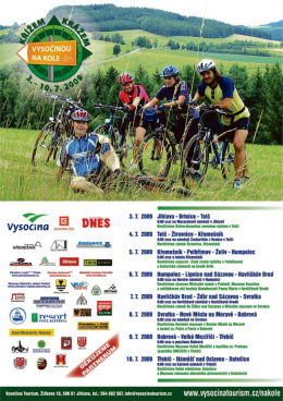 Křížem krážem Vysočinou na kole 2009