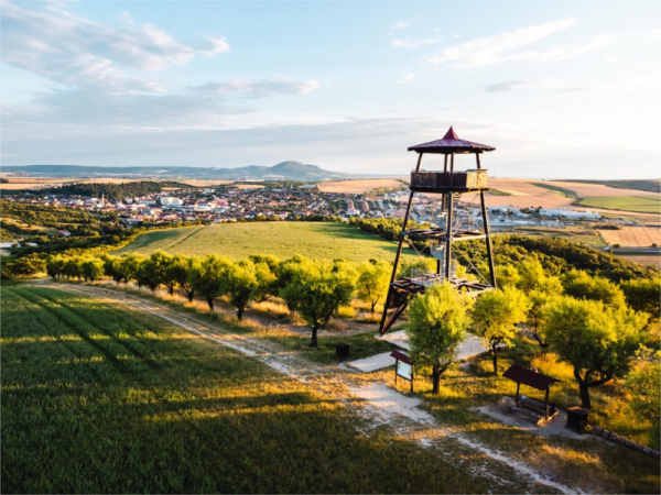 Výlety do přírody města Hustopeče Mandloňovou stezkou na rozhlednu