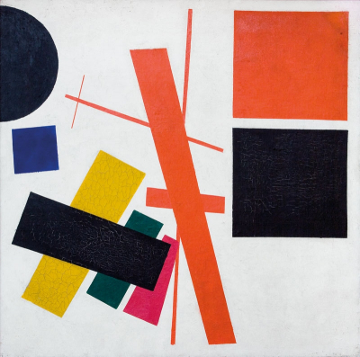 Kazimir Malevič, Suprematismus, 1915, Muzeum umění Jekatěrinburg
