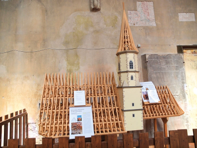 Maketa krovů kostela