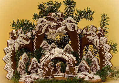 Betlém ze zdobeného perníku