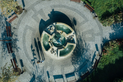 Jedna z ašských fontán