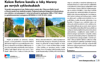 Kolem Baťova kanálu a řeky Moravy po nových cyklostezkách