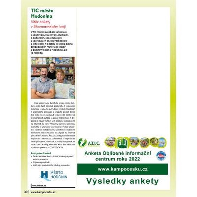 TIC města Hodonína
Vítěz ankety v Jihomoravském kraji