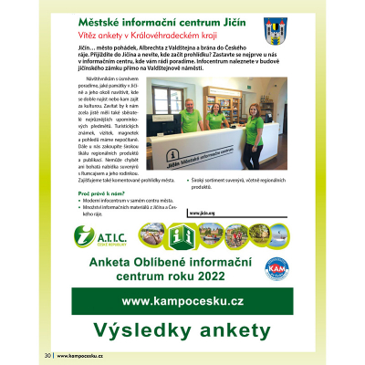 Městské informační centrum Jičín
Vítěz ankety v Královéhradeckém kraji