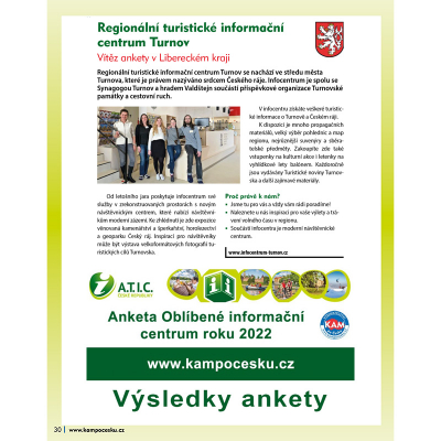 Regionální turistické informační centrum Turnov
Vítěz ankety v Libereckém kraji
