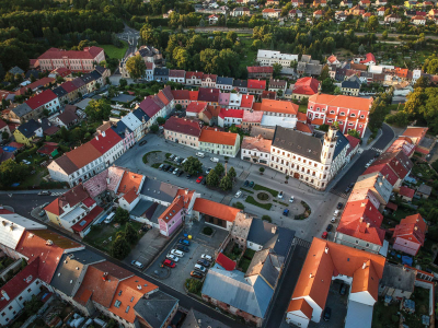 Náměstí Dr. E. Beneše v Klášterci nad Ohří
