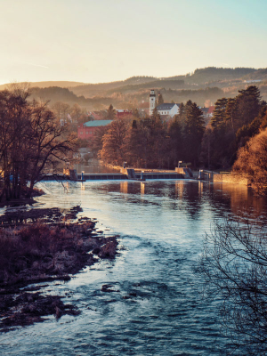 Řeka Ohře u zámeckého parku