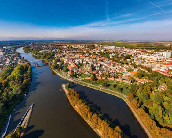 Nymburk z ptačí perspektivy