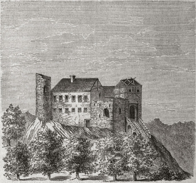 Hrad Pecka, asi 1750