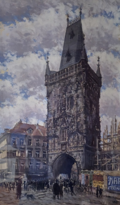 Josef Vaic, akvarel, asi 1907