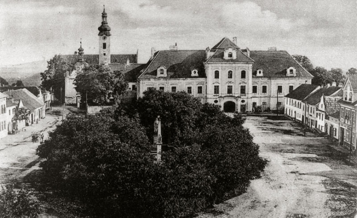 Borovany – prelatura a kostel, před 1930