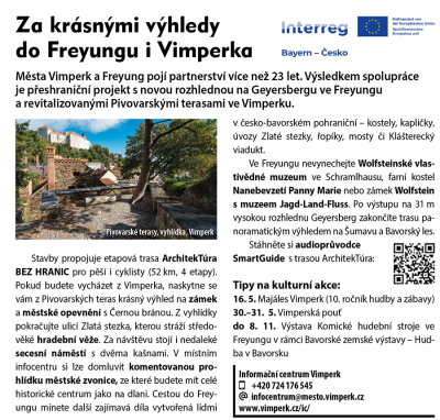 Za krásnými výhledy do Freyungu i Vimperka