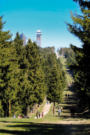 Turistická trasa na Fichtelberg