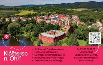Die Stadt Klášterec nad Ohří Klösterle an der Eger