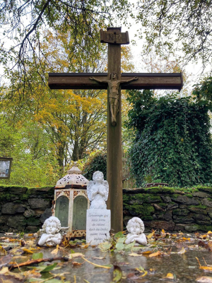 Böhmischer Wald, Wüstung Pleš, Friedhof