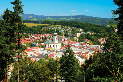 Pohled na Trutnov z vrchu Šibeník