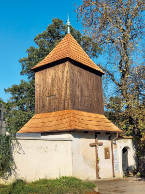 Kostel sv. Vavřince Praha-Jinonice, Vavřinecká, Praha 5, 
k. ú. Jinonice – havarijní oprava šindelové krytiny zvonice 
u kostela sv. Vavřince