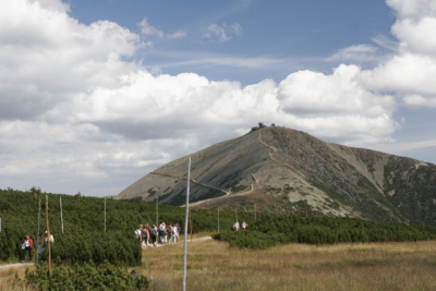 Krkonoše se Sněžkou
v pozadí