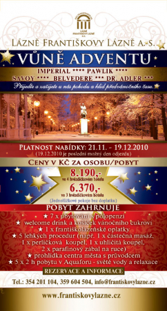 Lázně Františkovy Lázně a.s. - vůně adventu