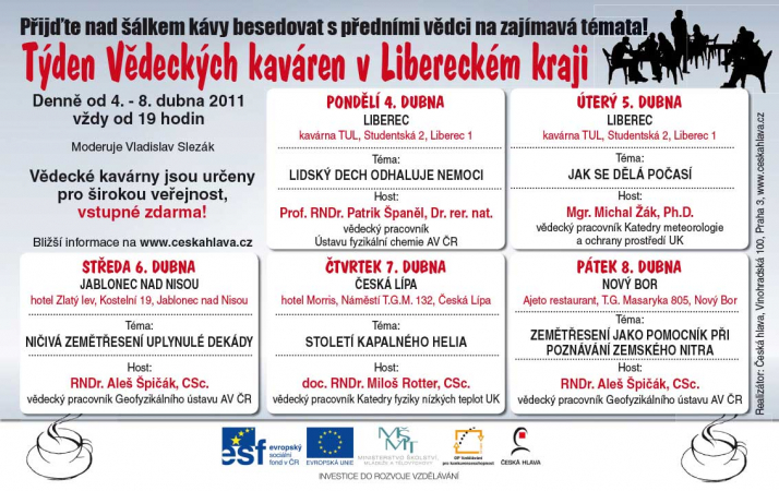 Týden Vědeckých kaváren v Libereckém kraji