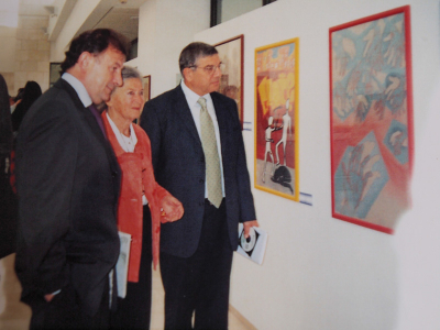 S velvyslancem ČR a představitelem památníku
JAD vašem – Jeruzalém, 2005
