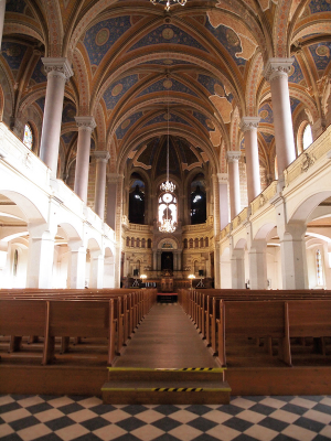 Interior of the Great synagogue in Pilsen