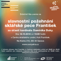 Slavnostní požehnání sklářské pece František