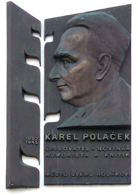 Memorial plaque
of Karel Poláček
in Rychnov nad
Kněžnou