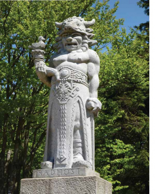 Socha Radegasta na hoře Radhošť
foto © Wikimedia Commons, Grafomann