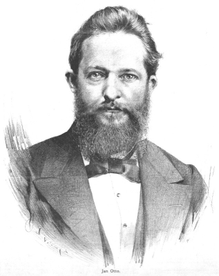 Jan Otto na titulní straně
Humoristických listů
(vyd. J. Vilímek, 1887)