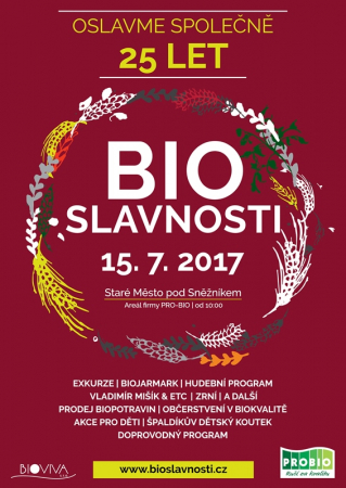 BIOSLAVNOSTI OSLAVÍ 25 LET ČESKÝCH BIOPOTRAVIN