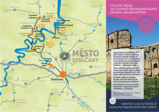 Ke Slapské přehradní nádrži krajem Jakuba Krčína