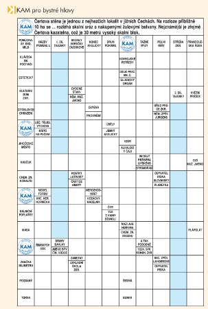Křížovka ke stažení KAM po Česku září 2018