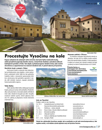 Procestujte Vysočinu na kole