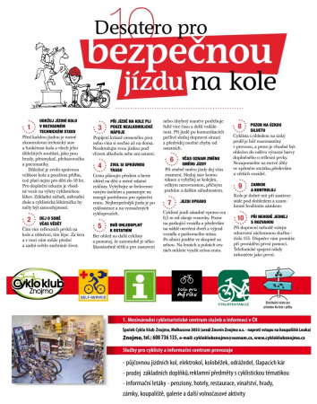 Desatero pro bezpečnou jízdu na kole