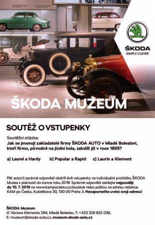 Soutěž o vstupenky do ŠKODA Muzea