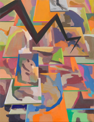 JanMerta Temný výboj v depozitáři, 2018-2019, olej na plátně, 65 x 50 cm