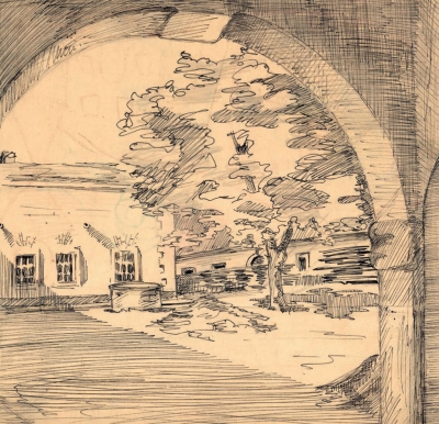Ema Blažková – Drawing from the Small Fortress Terezín