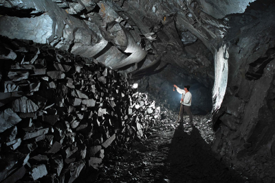 Dobývací komora ve Flascharově dolu
