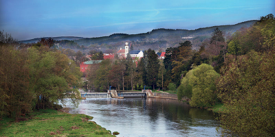 Park pałacowy i stare miasto