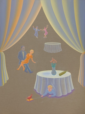 Tomáš Císařovský, Pod Lucernou, 2016, olej – plátno 200 x 150 cm