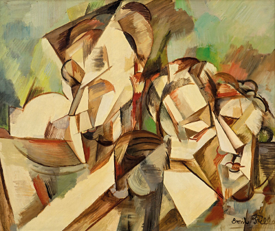 Emil Filla, Hlavy (Diváci), 1910, olej na plátně,
Galerie výtvarného umění v Chebu