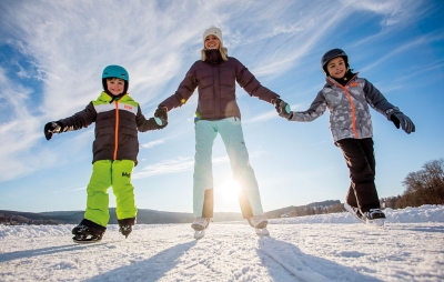 Bruslení po lipenském jezeře