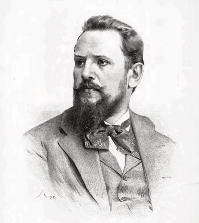 Václav Brožík, kresba Jan Vilímek